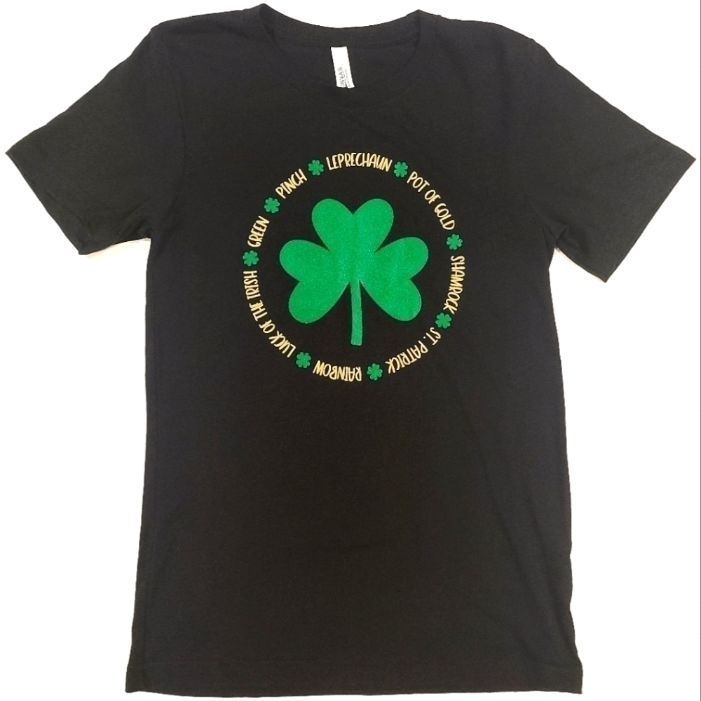 3/$20 Bella Canvas Black Saint Patty's Day T-shirt - Picture 1 of 5